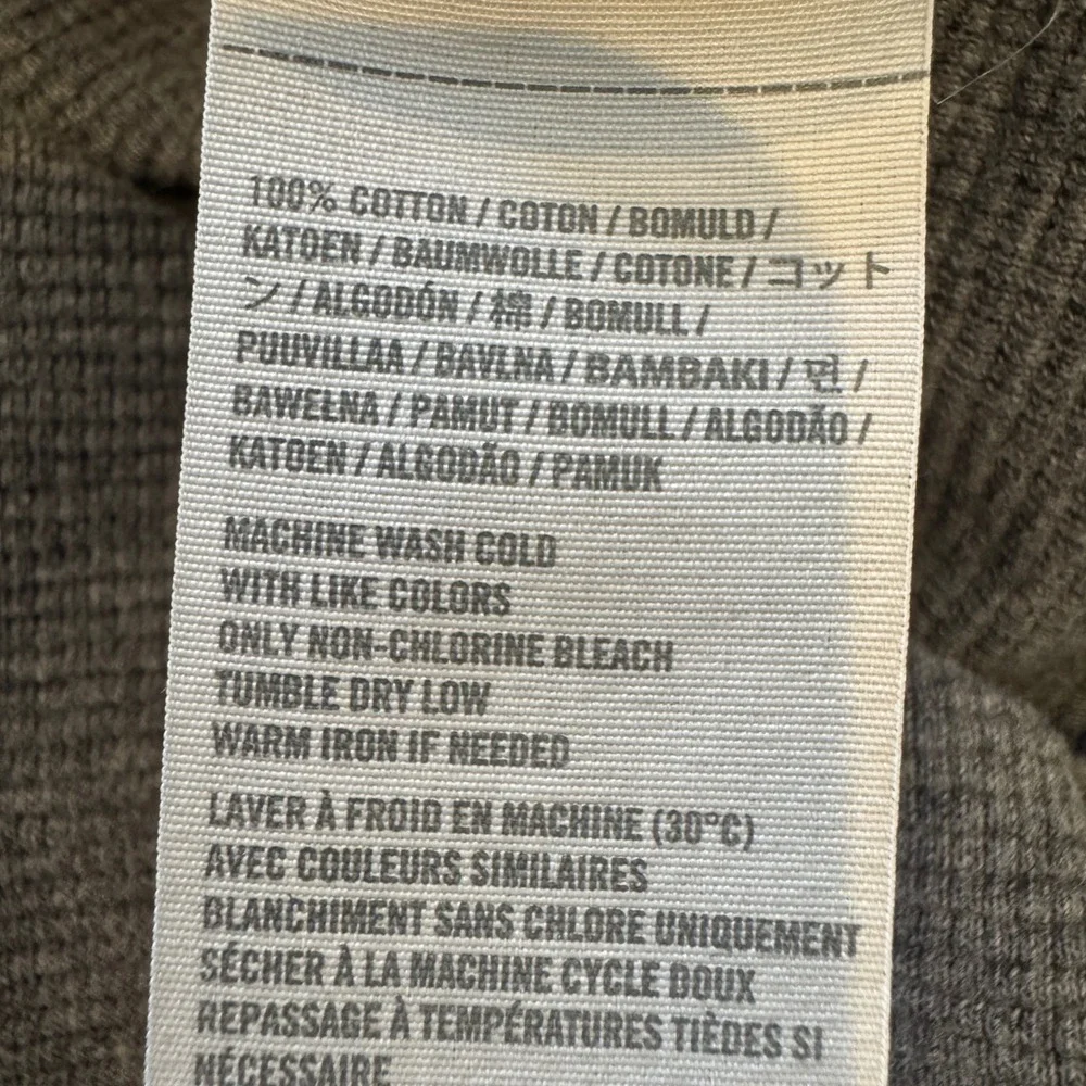 ABERCROMBIE & FITCH Mens Muscle Thermal Crew Neck‎ Top XL Gray Heavyweight